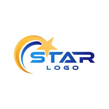 Soyut Yıldız Logosu Tasarım Vektörü şablonu. Basit ve Zarif Yıldız Logosu tasarım konsepti. İş, markalaşma, şirket, web sitesi, sembol, şirket, logo için Star Logo ikonu vektör tasarım şablonu.
