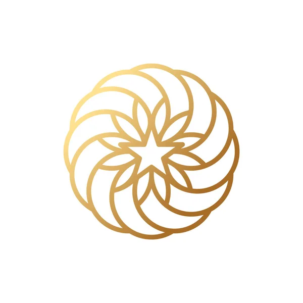 Ícone Logotipo Estrela Abstrata Modelo Vetor Design Simples Elegante Conceito — Vetor de Stock