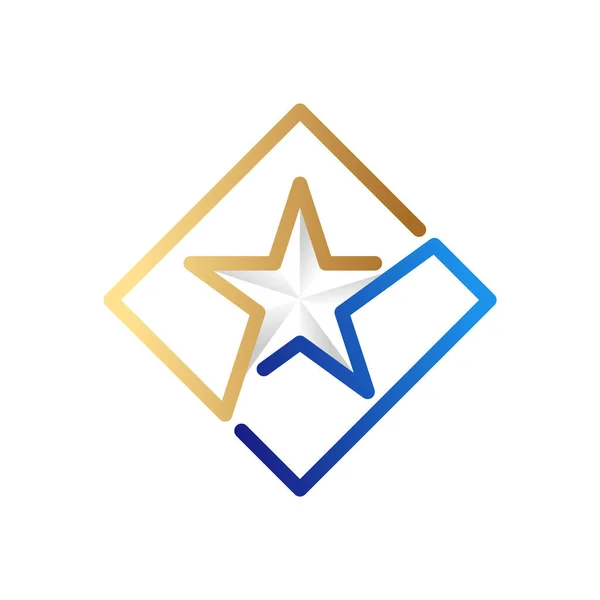 Soyut Yıldız Logosu Tasarım Vektörü Şablonu Basit Zarif Yıldız Logosu — Stok Vektör