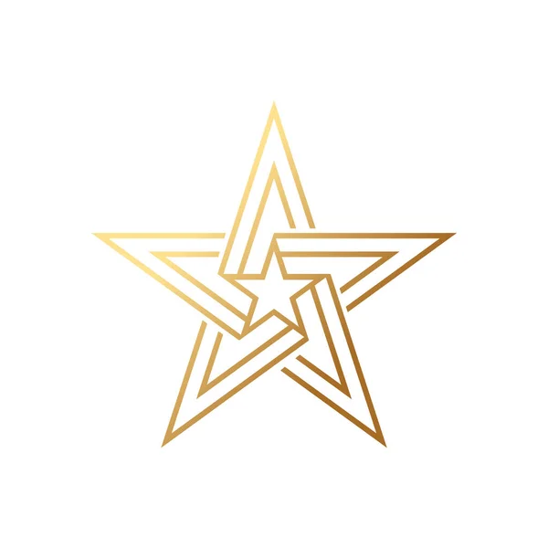 Ícone Logotipo Estrela Abstrata Modelo Vetor Design Simples Elegante Conceito —  Vetores de Stock
