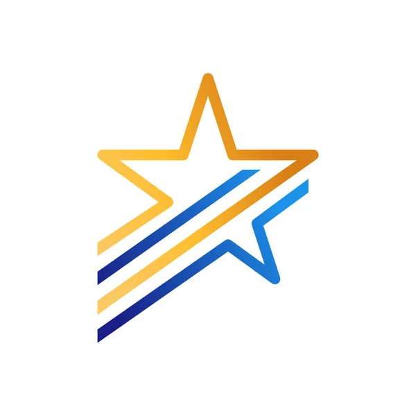 Astratto Star Logo Icona Design Modello Vettoriale Concetto Design Semplice — Vettoriale Stock