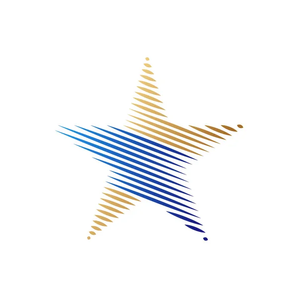 Abstrakt Star Logo Ikon Design Vector Mall Enkel Och Elegant — Stock vektor