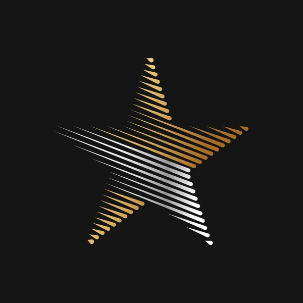 Abstrakt Star Logo Ikon Design Vector Mall Enkel Och Elegant — Stock vektor