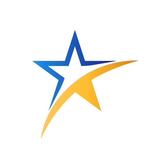 Abstrakt Star Logo Ikon Design Vector Mall Enkel Och Elegant Stockvektor