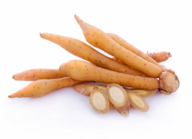 Parmak kökü, Kaempfer, Boesenbergia beyaz arkaplanda