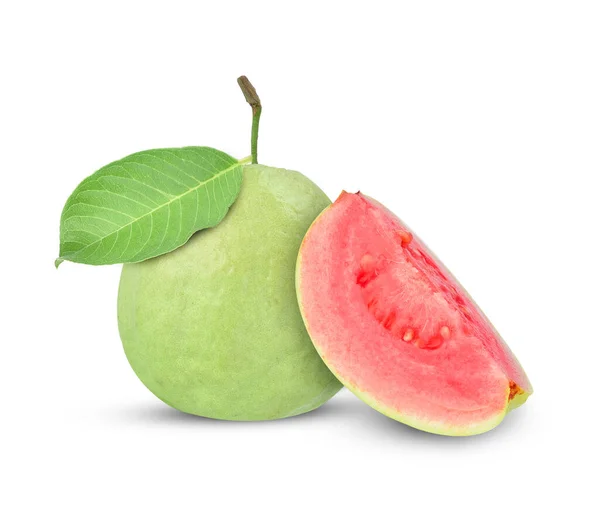 Buah Guava Pink Diisolasi Pada Latar Belakang Putih Stok Foto