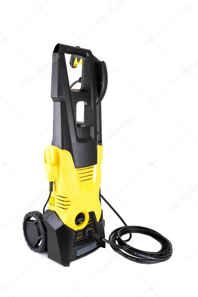 pressure washer for cleaning stubborn dirt on white background, isolate