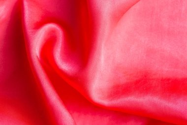 Pembe kırmızı parlak kumaş, arka plan Makro