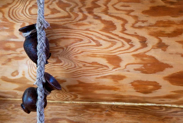 Una Hermosa Decoración Una Casa Madera Rústica Ollas Barro Están —  Fotos de Stock