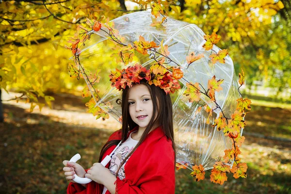 Portrait of a girl fall — Stock Photo, Image