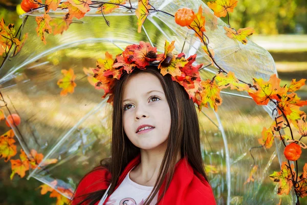 Portrait of a girl fall — Stock Photo, Image