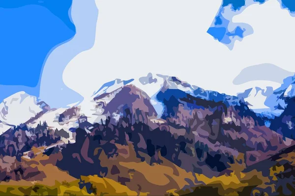 Montagnes Sotchi Krasnaya Polyana Adler District — Image vectorielle