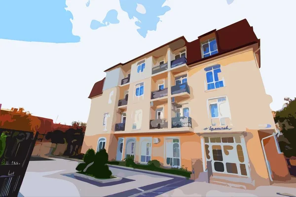Apartment Building Sochi — Stockvector