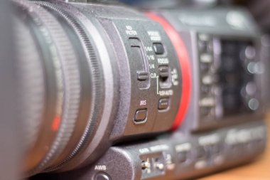 Profesyonel kamera kontrolleri. Yakın plan..