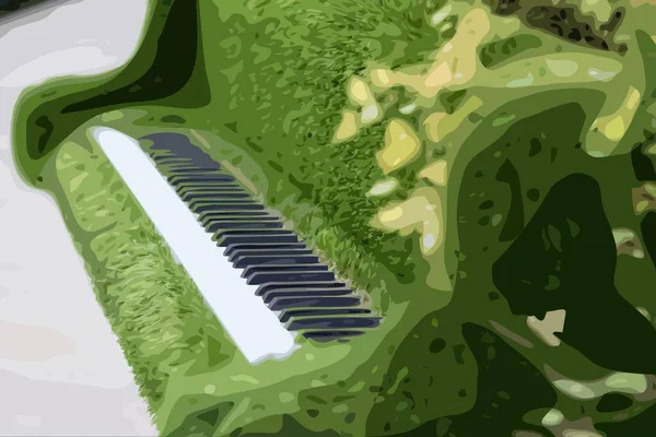 Piano Vert Herbe Gros Plan — Image vectorielle