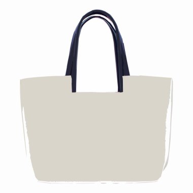 Farklı renkte büyük kadın çantaları. Fotoğraftan vektör çizimi