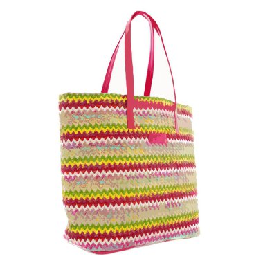 Farklı renkte büyük kadın çantaları. Fotoğraftan vektör çizimi