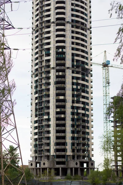 Edifício Inacabado Abandonado Vários Andares — Fotografia de Stock