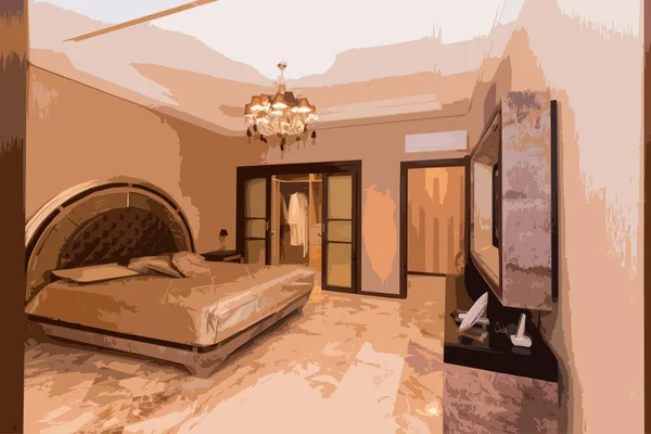 索契精英公寓的内部 — 图库矢量图片