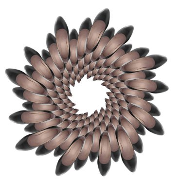 Ayakkabı desenli daire. Ayakkabı fotoğraflarının kaleydoskobu. Ayakkabı mandala.