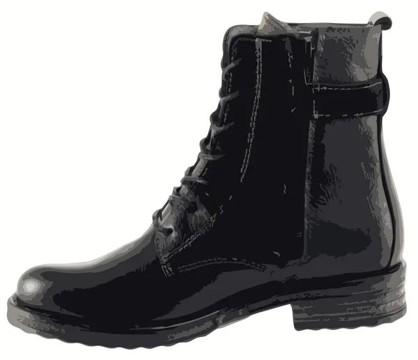 Sapatos Outono Preto Fundo Branco — Vetor de Stock