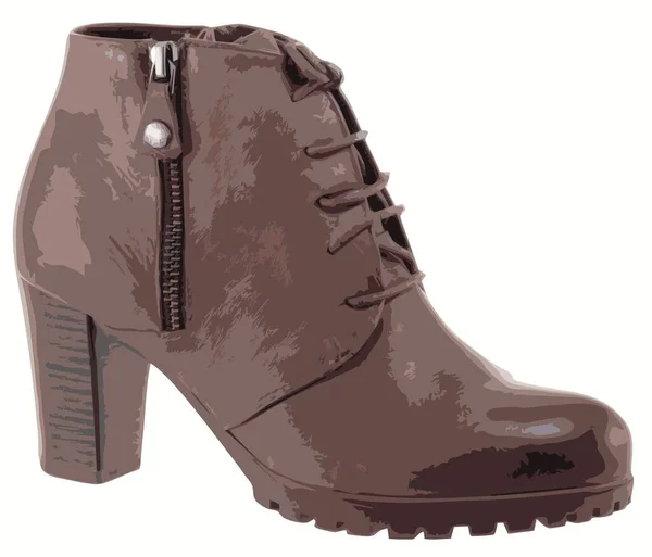 Women Autumn High Soled Boot — Stock Vector