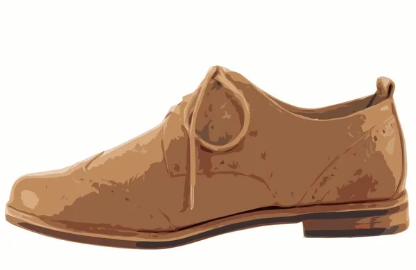 Мужская Летняя Обувь Белом Фоне — стоковый вектор