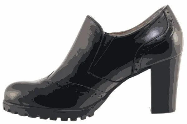 Sapatos Couro Preto —  Vetores de Stock