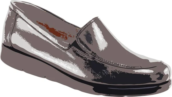 Sapatos Sola Sólida Feminina — Vetor de Stock