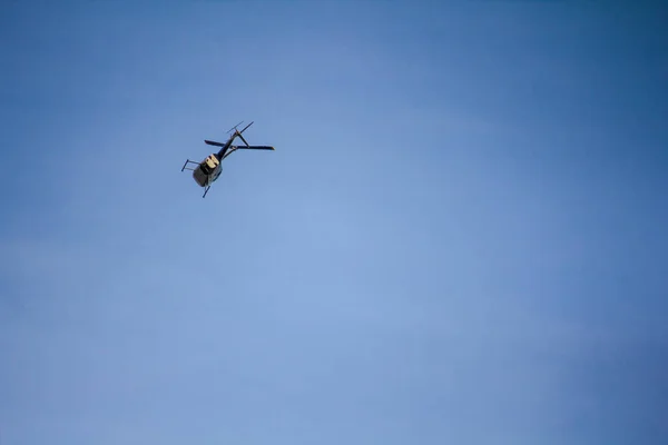 Voyage Hélicoptère Léger Dans Ciel Dessus Kiev Divertissement Extrême — Photo