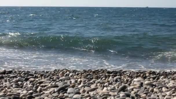 Rocky coast of the Black sea — Stock Video