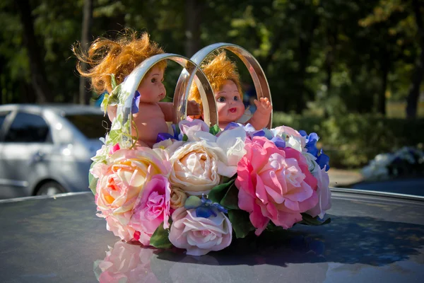 結婚式の車の装飾 — ストック写真