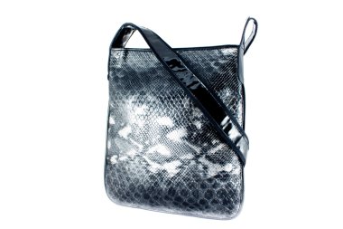 Yılan stil deri çanta