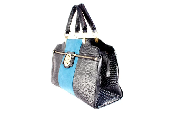 Black leather purse — Stock Photo, Image