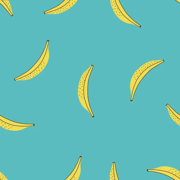 Ручной Работы Красочные Бесшовные Картины Ручной Работы Бананы Идеально Подходит — стоковый вектор