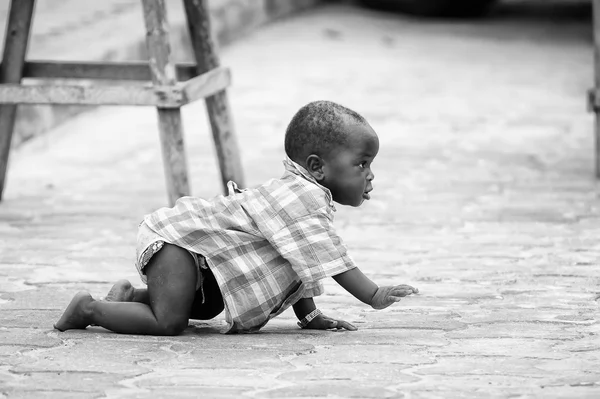 Persone in Benin, in bianco e nero — Foto Stock