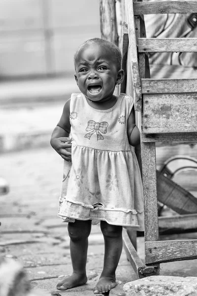 People in Benin, in black and white — Stock Photo, Image