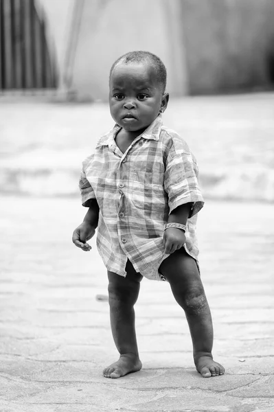 Lidé v Benin, černobílém — Stock fotografie