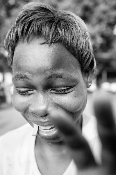 Togo'daki gerçek insanlar, siyah beyaz — Stok fotoğraf