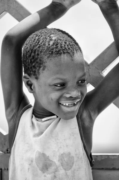 People in Benin, in black and white — Stock Photo, Image