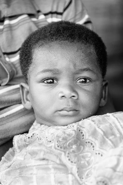 Togo'daki gerçek insanlar, siyah beyaz — Stok fotoğraf