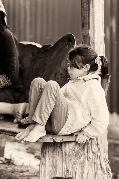 Real people in Vietnam, in black and white — Stock Photo, Image