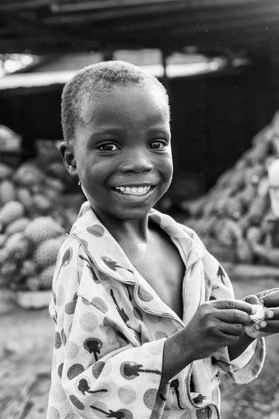 Echte mensen in Togo, in zwart-wit — Stockfoto