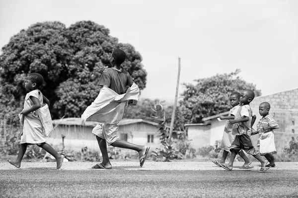 Personas reales en Togo, en blanco y negro — Foto de Stock