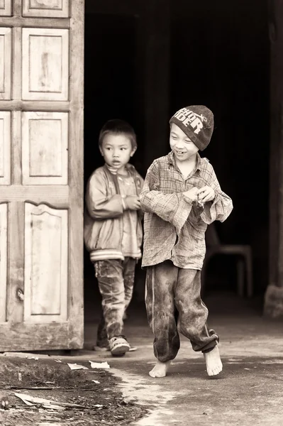 Vietnam, gerçek insanlar siyah beyaz — Stok fotoğraf