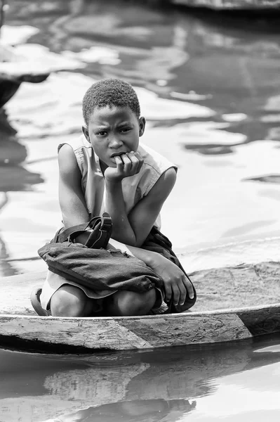 Pessoas em Benin, a preto e branco — Fotografia de Stock