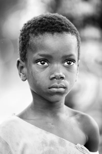 People in Benin, in black and white — Stock Photo, Image