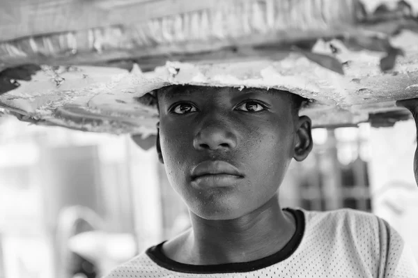 Real people in Togo, in Black and white — Stock Photo, Image