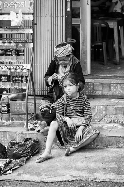 Vietnam, gerçek insanlar siyah beyaz — Stok fotoğraf