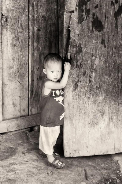 Real people in Vietnam, in black and white — Stock Photo, Image